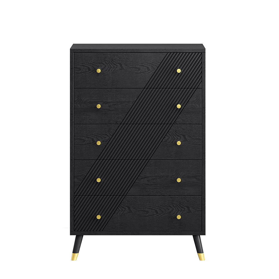 Obsidian 5-Drawer Tall Chest